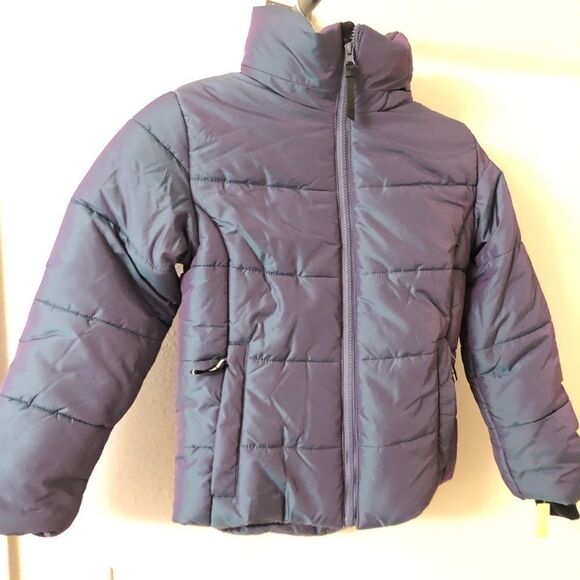 All in motion gray packable hood chunky puffer jacket winter coat nylon 7/8 - Picture 3 of 13